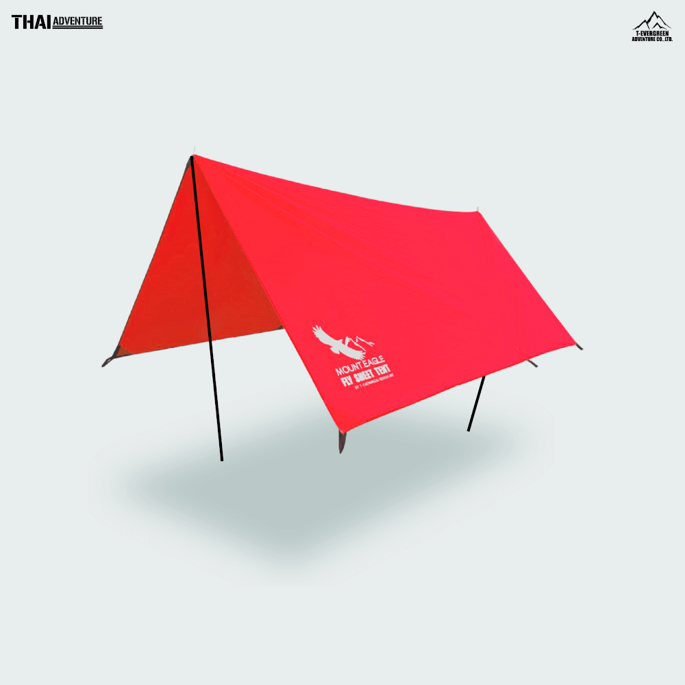 ฟลายชีตพร้อมเสา THAI ADVENTURE FLY100-005D ขนาด 3*3 เมตร สีแดง_2